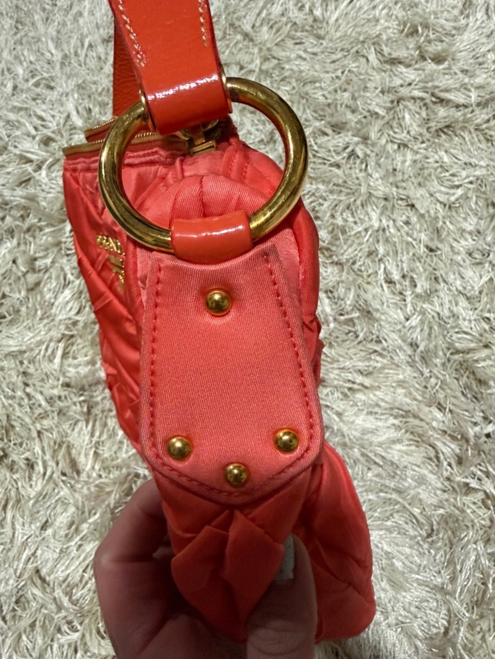 Prada Vintage Zip Handbag Tessuto Orange
Nylon Handbag - Picture 7 of 8